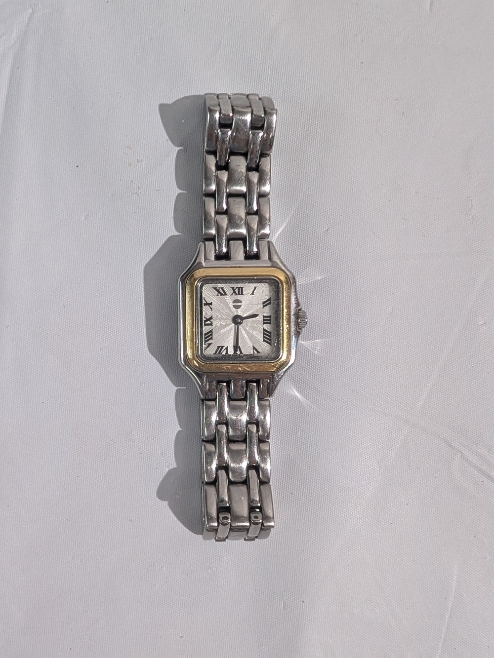 Steel By Design 18k Gold Bezel Stainless Steel Women's Watch